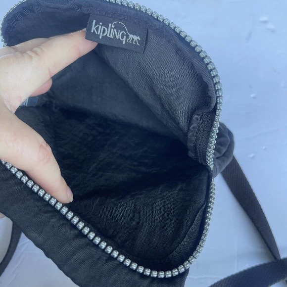 Kipling Crossbody Bag Purse Sling Black Zip Card Slots Pockets - Picture 11 of 14